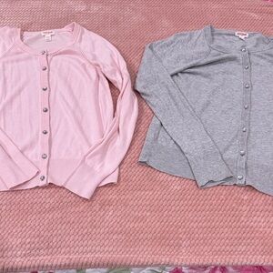 Cat & Jack Pink and Gray Kids Sweaters